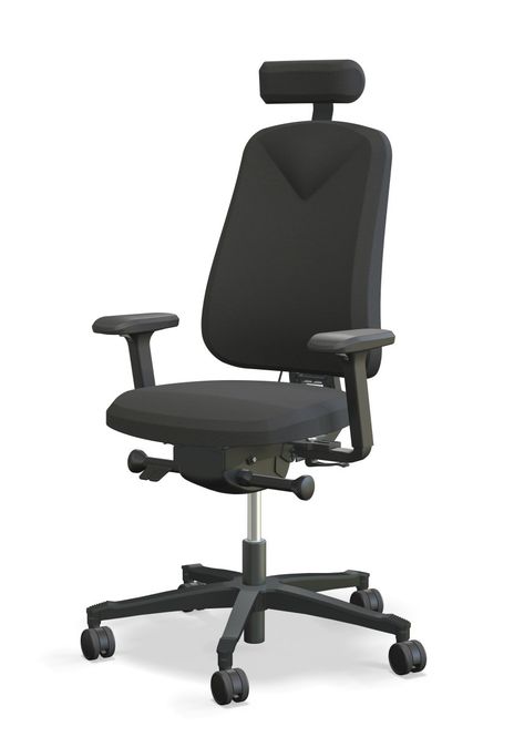 Huvudbild Höganäs 280 svart Select med arm- och nackstöd